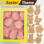 8 Pcs Cookie Cutters Set 3D Holiday Cookie Cutters - Image 6