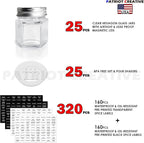 PATRIOT Set of 25 Hexagon Glass Spice Jars - Image 2