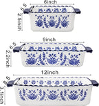 SOUJOY 3 Pack Porcelain Bakeware Set, Rectangular Baking Dishes, Lasagna Pan - Image 2