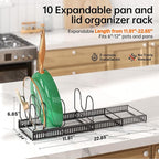 MUDEELA Pots and Pans Organizer Rack - Image 2