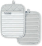 KitchenAid Albany Pot Holder 2-Pack Set, Matte Grey by KitchenAid