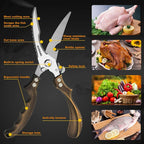 Premium Kitchen Shears 2-Pack Heavy Duty Poultry & Meat Scissors, Bone Shears - Image 4