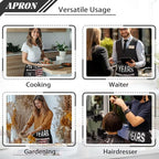 Server Apron with 3 Pockets, Waterproof Oil Waitress Waiter Half Apron - Image 5