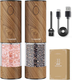 TOMEEM Upgraded Larger Capacity Electric Salt and Pepper Grinder Set by Tomeem