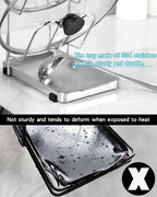 YQh pot lid holder, Two-compartment Stainless Steelcooking rack, pot lid holder - Image 3
