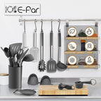 Silicone Kitchen Utensils Set, E-far 30-Piece Cooking Utensils Set - Image 7