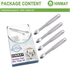 HINMAY Mini Tongs 5-3/4 Inch Stainless Steel Small Serving Tongs, Tiny Kitchen - Image 2