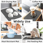 LOPNUR Kitchen Dish Drying Mat, Diatomite Coffee Mat, Super Absorbent Dish - Image 7