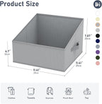 DIMJ Storage Bins for Closet, Trapezoid Storage Bins - Image 2