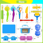 Dough Tool Set, Dough Accessories Includes Storage Container, 3D Animal - Image 3
