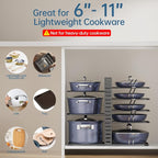 ORDORA Pots and Pans Organizer under Cabinet 14.55 Height, Adjustable 8-Tier - Image 8