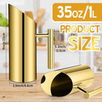 Funnymoom 3 Pack 35 Oz/1.0 L Stainless Steel Water Pitcher Modern Metal Pitcher - Image 2