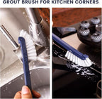 Dish Brush with Handle, 2 Pack Dish Scrub Brush with Built-in Scraper and 2 - Image 6