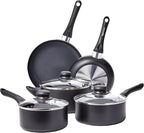 Amazon Basics Ceramic Non-Stick Cookware 8-Piece Set, Pots and Pans by AmazonBasics