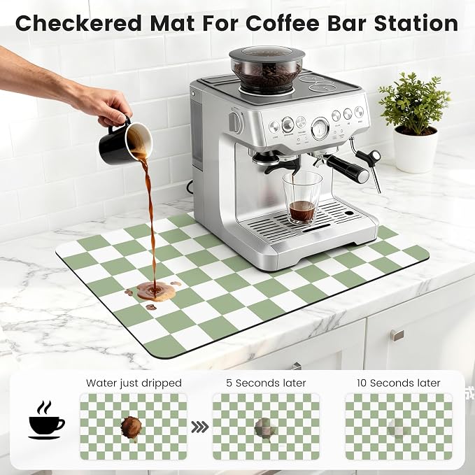 16" x 24" Checkered Dish Drying Mat - Image 3