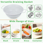 Colander Set with White Coating, Stainless Steel Micro-Perforated Colanders - Image 6