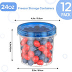 Freezer Storage Containers Set, Small Plastic Containers - Image 3