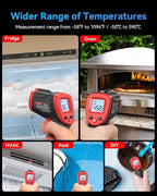 Wintact Infrared Thermometer Temperature Gun -58℉ to 1094℉, Digital IR Heat - Image 2