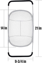 Fine Mesh Colander Over The Sink 6 Quart Stainless Steel Strainer Basket & - Image 2