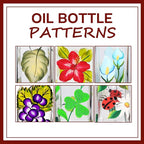 17oz Hand Painted Glass Olive Oil Bottle - 500ml Green Oil & Vinegar Cruet - - Image 3