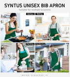 Syntus Apron for Men Women, Adjustable Cooking Kitchen Chef Aprons - Image 6