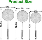 Swify Spider Strainer Set of 3 Asian Strainer Ladle Stainless Steel Wire - Image 3