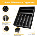 Kitchen Bamboo Silverware Organizer, Kitchen Drawer Organizer - Image 5