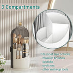 GAXmi Makeup Brush Holder with Lid Cosmetic Tools Organizer 360 Rotating - Image 5
