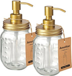 Amolliar Mason Jar Liquid Soap Dispenser -Rustproof Stainless Steel Farmhouse by Amolliar