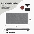 2PCS 7" x 3.5" Water Absorbing Bathroom Sink Vanity Trays, Diatomite Stone - Image 4
