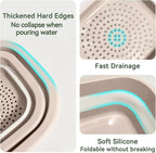 Collapsible Colander and Sink Basin Set - 2 in 1 Collapsible Colander Strainer - Image 5