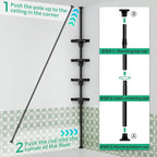 shuang qing 4-Tier Corner Shower Caddy Tension Pole Organizer - Image 6