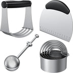 Biscuit Cutter Set, Stainless Steel Flour Sifter, Pastry Cutter, Pastry Scraper by Unknown