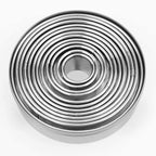 12 Pieces Round Cookie Biscuit Cutter Set, Graduated Circle Pastry Cutters - Image 2