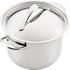Anolon Nouvelle Stainless Steel Cookware Pots and Pans Set, 10 Piece - Image 4