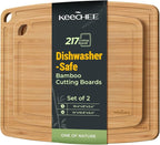 Keechee Dishwasher Safe Bamboo Cutting Boards Durable Lightweight Wood Cutting by Keechee