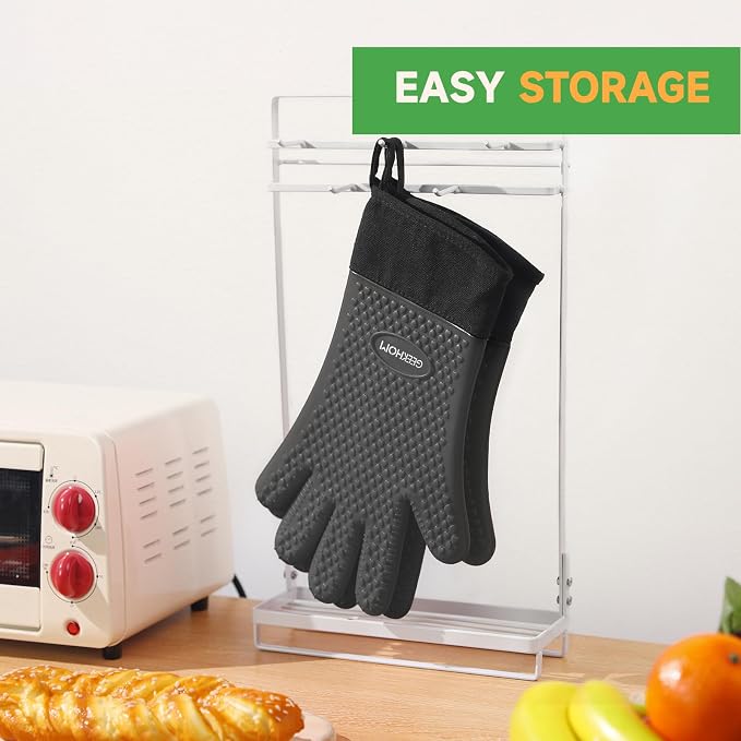 GEEKHOM BBQ Gloves Heat Resistant Oven Mitts - Image 8
