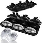 Silicone Large Ice Cube Tray, 6 Big Football Ice Cube Trays - Image 2