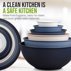 Zulay Kitchen 12 Piece Plastic Mixing Bowls - Image 6