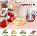 X Home Rotary Cheese Grater for Kitchen, Shredder - Image 3