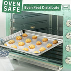 Baking Sheets Set of 2, HKJ Chef Cookie Sheets 2 Pieces Stainless Steel Baking - Image 6