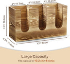 Wooden Coffee Cup and Lid Organizer - Image 3