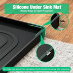 Aisslro Under Sink Mat 31" X 22", Waterproof Silicone Under Sink Mats - Image 5