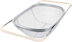 AJIODA Over The Sink Colander, 6 Quarts Stainless Steel Oval Colander by AJIODA