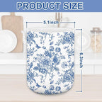 JarThenaAMCS Chinoiserie Floral Ceramic Utensil Holder Blue Flower Butterfly - Image 2