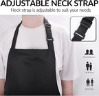 Large Chef Apron for Men and Women, Cooking Kitchen Aprons - Image 2