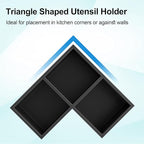 ZUJJAFY Utensil Holder for Kitchen Counter, Corner Kitchen Utensil Holder for - Image 3