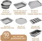 HONGBAKE Bakeware Sets, Baking Pans Set, Nonstick Oven Pan - Image 3