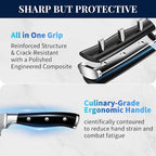 Knife Set, 15 Piece Premium Kitchen Knife Block Set, Razor-Sharp, High Carbon - Image 8