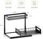 VUSIGN Under Kitchen Sink Organizer 2 Tier, Pull Out Under Sink Organizers and - Image 2